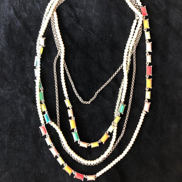 Ann Taylor Colorful Multi-Strand Necklace - Picture 4 of 6